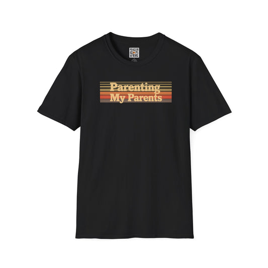 Parenting My Parents Retro T-Shirt — Personalize the Back (Caregiver Tee)