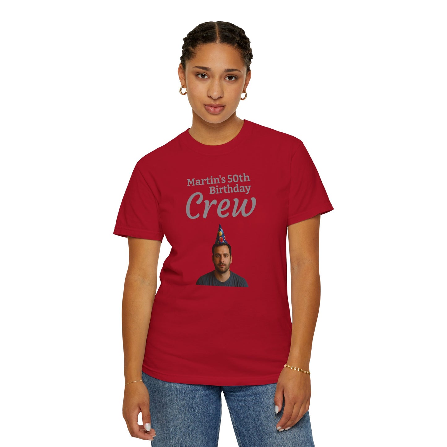Personalized Birthday Photo T-Shirt — Custom Name & Message