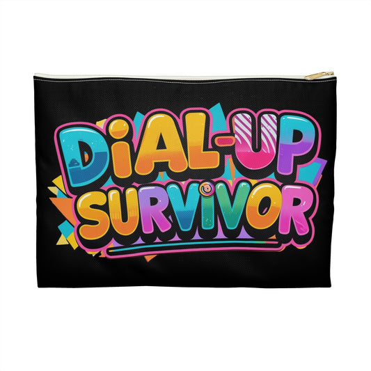Retro Tech Accessory Pouch - For the Love of Lag and Legacy - Dial Up Survivor