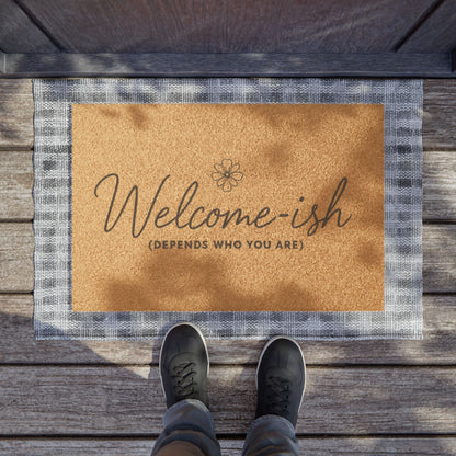 Humorous Welcome Doormat, Fun Entryway Decor, Housewarming Gift, Quirky Home Accessory, Indoor/Outdoor Rug Welcome-ish Midlife