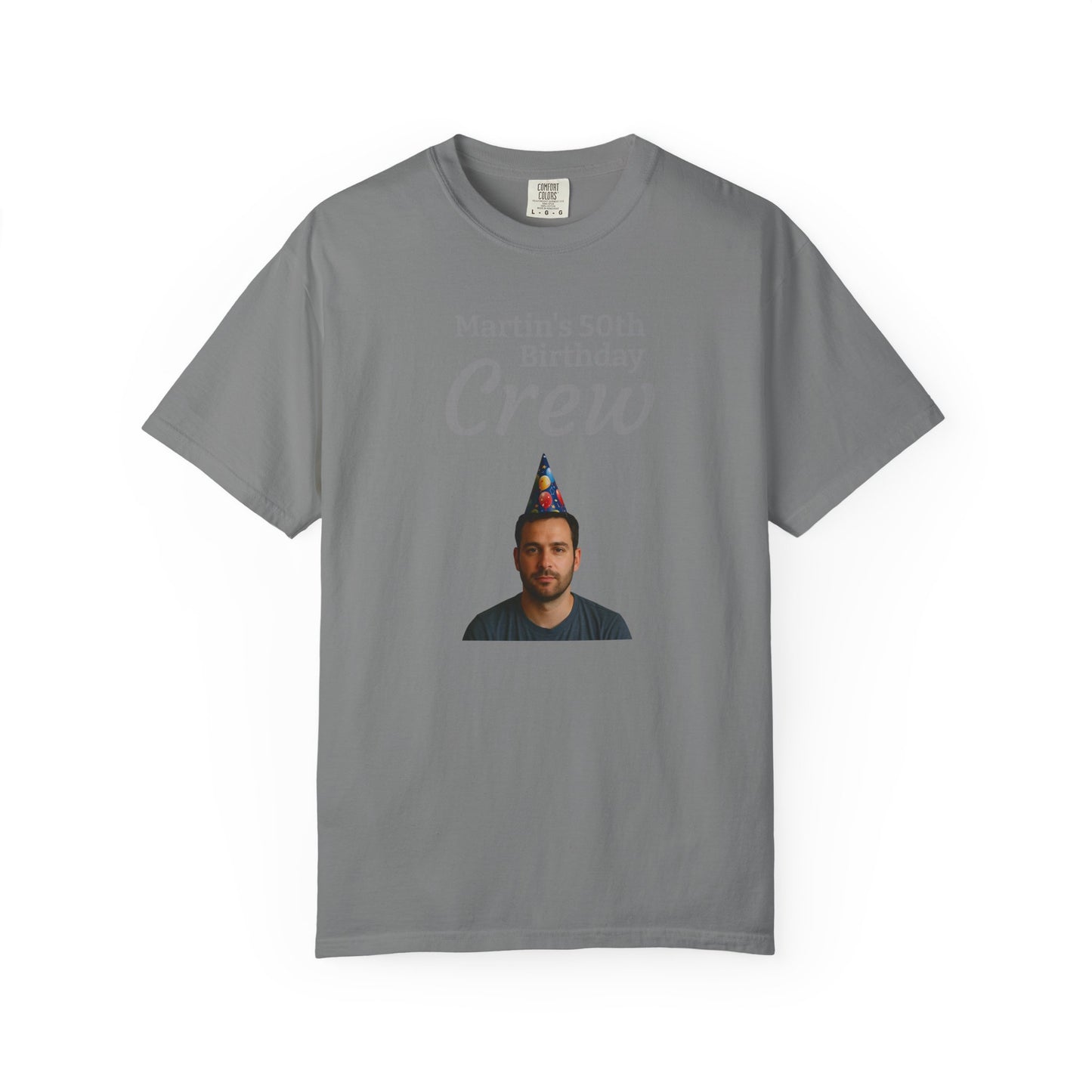 Personalized Birthday Photo T-Shirt — Custom Name & Message