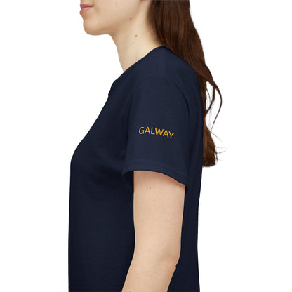 Galway Hooker Nautical T‑Shirt — "Heritage Sails On" Personalized Back & Sleeve Tee