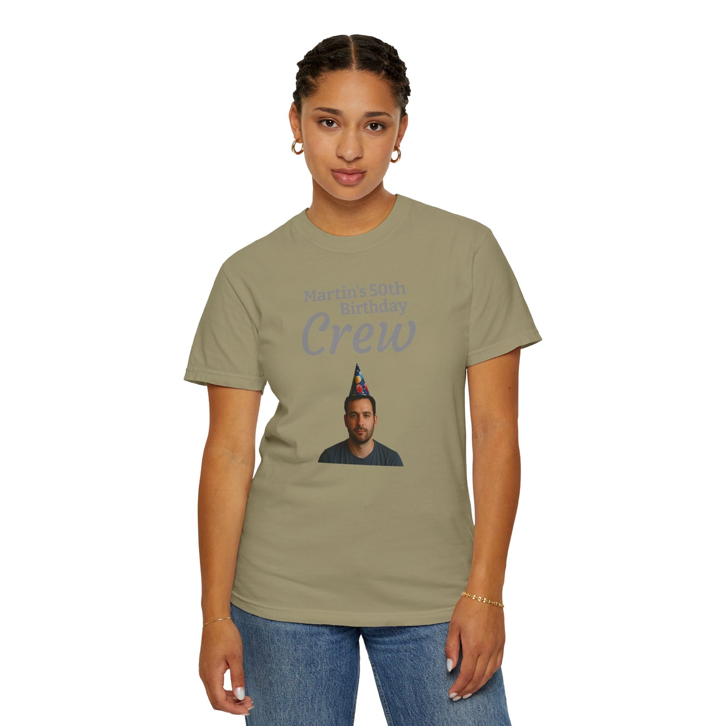 Personalized Birthday Photo T-Shirt — Custom Name & Message