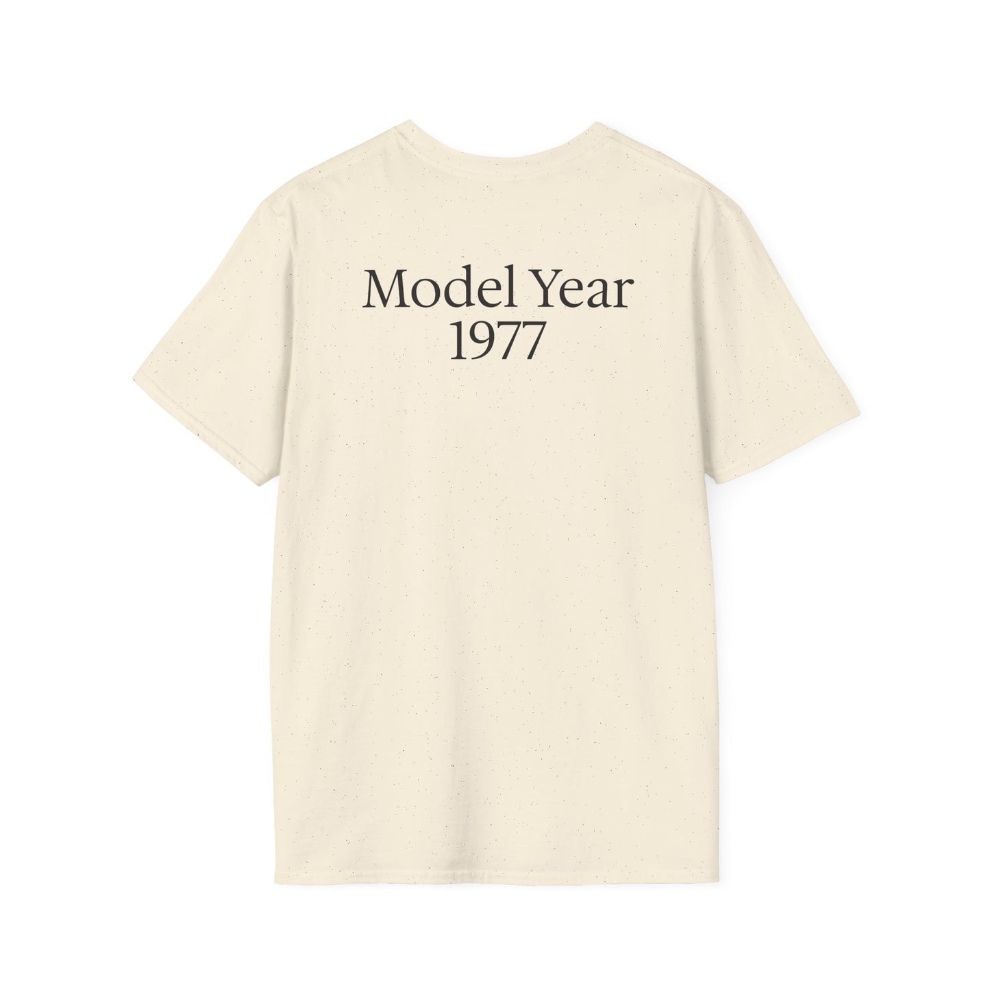 Personalized Classic Antique Car Tee – Vintage Car Graphic with Model Year Customization, "Somewhere Between Classic and Antique" Car T-Shirt – Personalized Model Year Custom Back