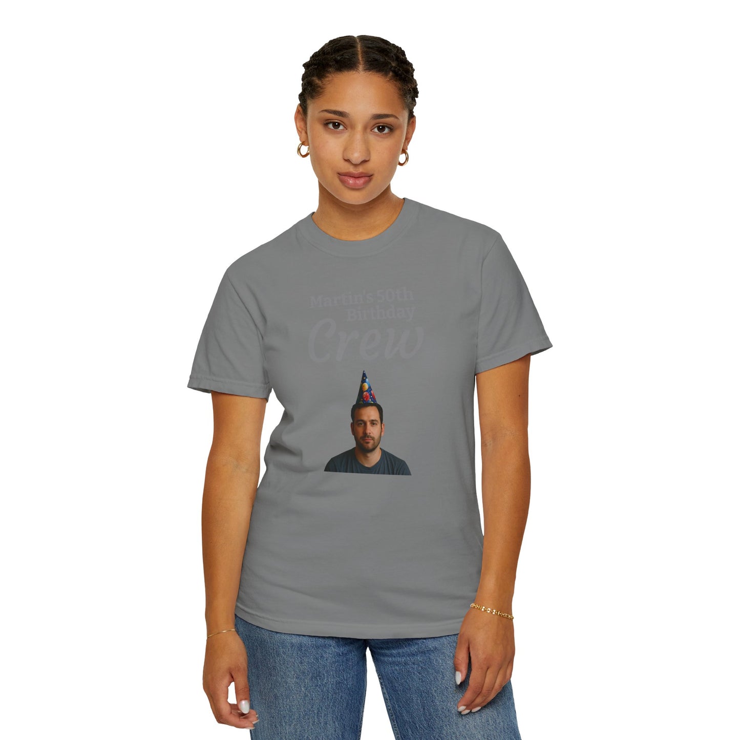 Personalized Birthday Photo T-Shirt — Custom Name & Message
