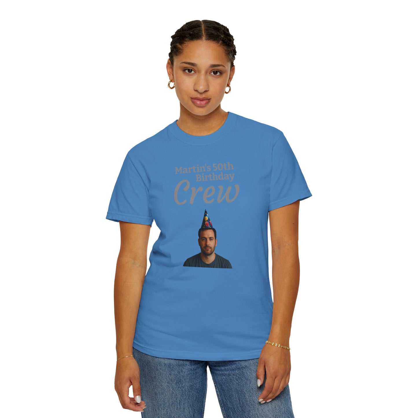 Personalized Birthday Photo T-Shirt — Custom Name & Message