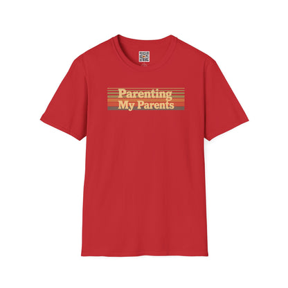 Parenting My Parents Retro T-Shirt — Personalize the Back (Caregiver Tee)