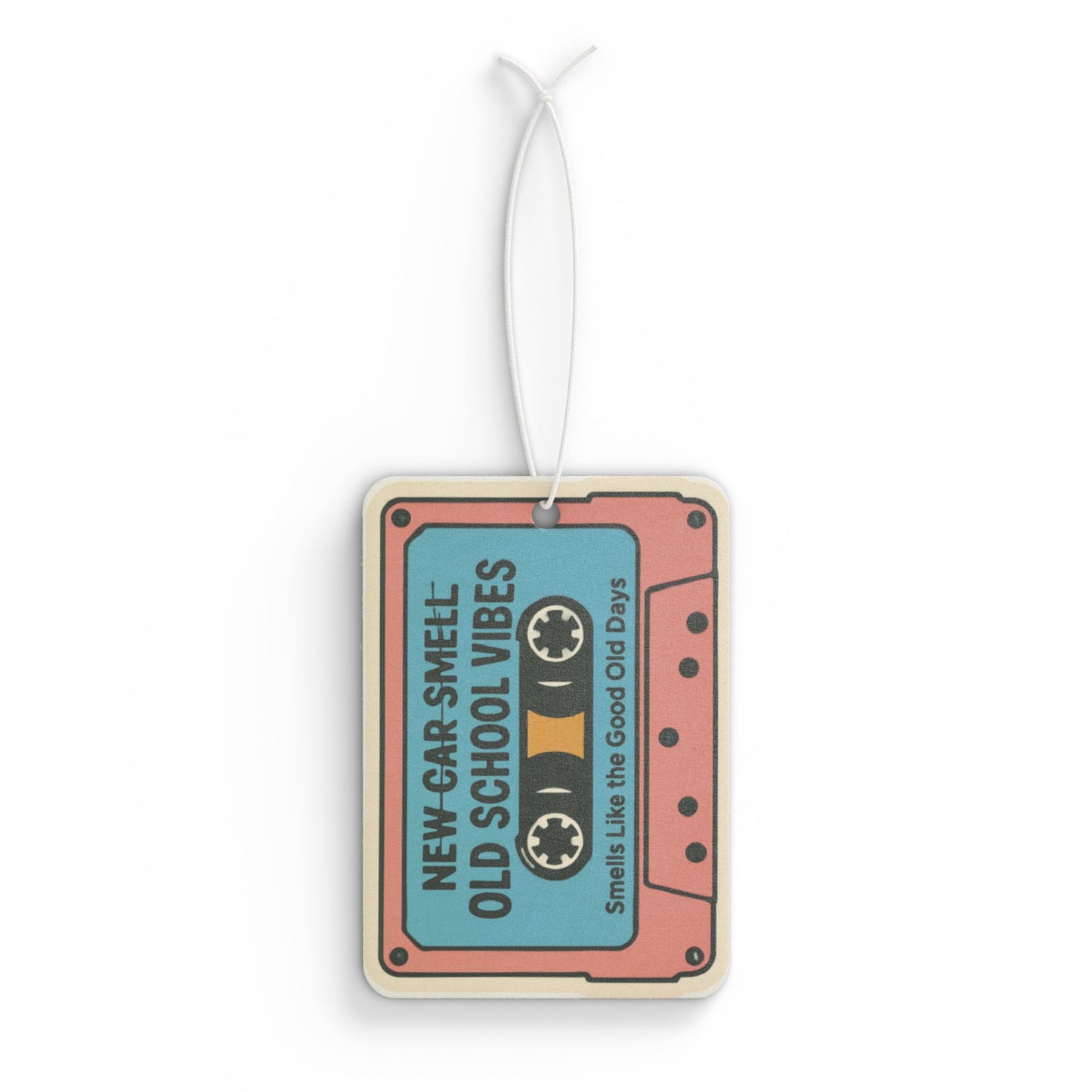 Car Air Freshener - Retro Cassette Tape Design 'Old School Vibes'