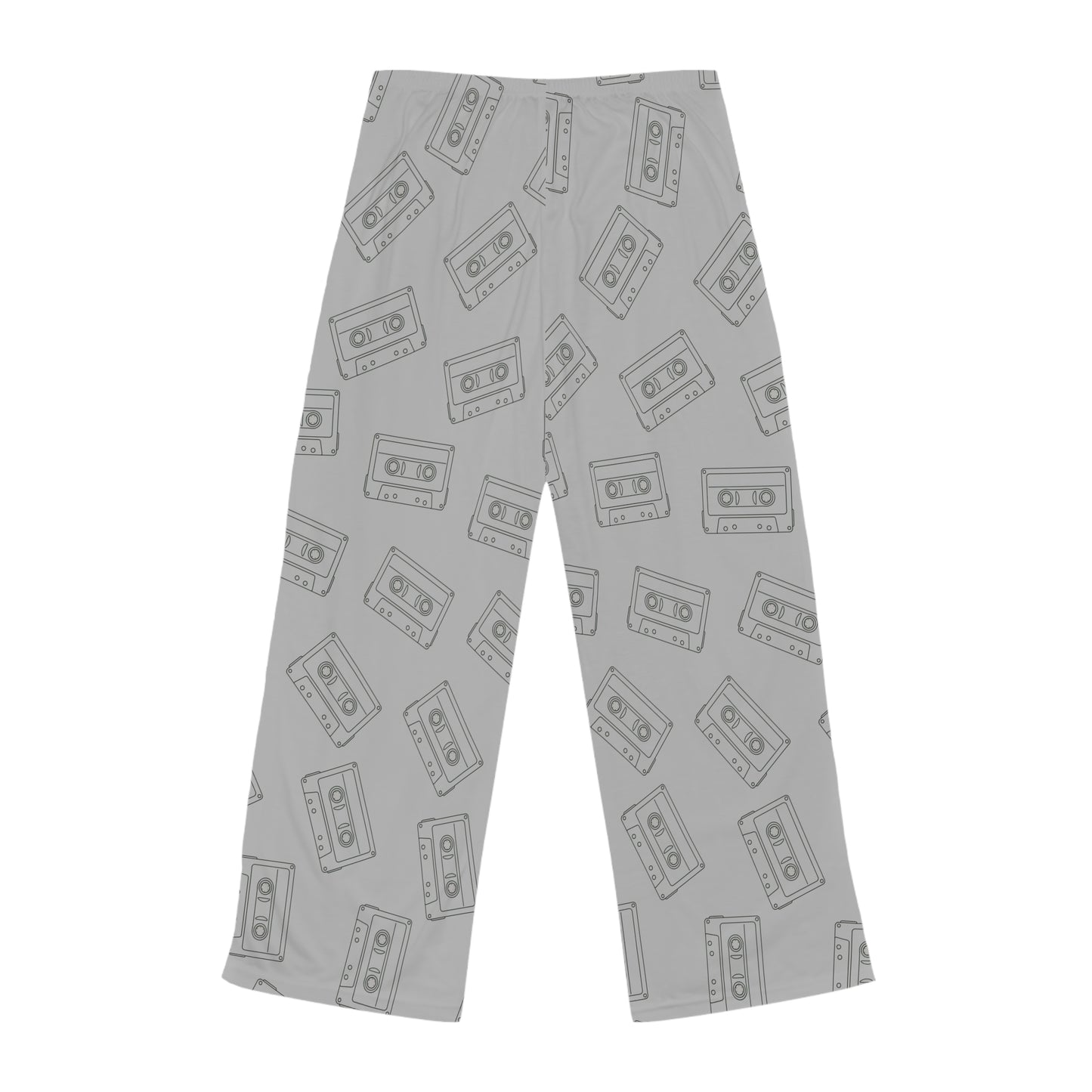 Grey Retro Cassette Women's Pajama Pants, Comfortable Sleepwear, Gift for Music Lovers, Vintage Style loungewear, Relaxation Essentials