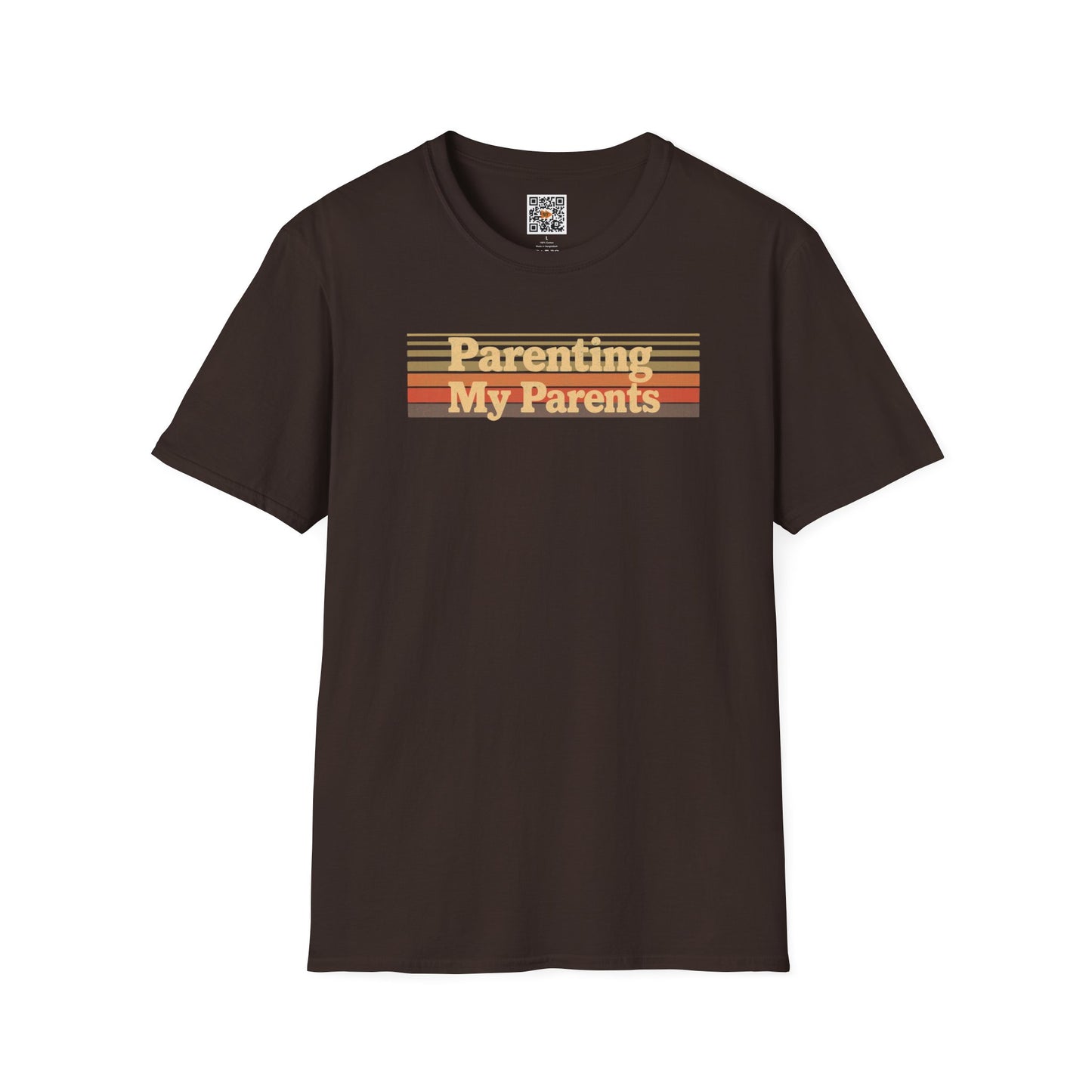 Parenting My Parents Retro T-Shirt — Personalize the Back (Caregiver Tee)