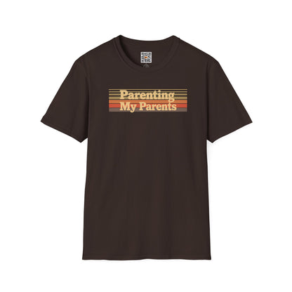 Parenting My Parents Retro T-Shirt — Personalize the Back (Caregiver Tee)