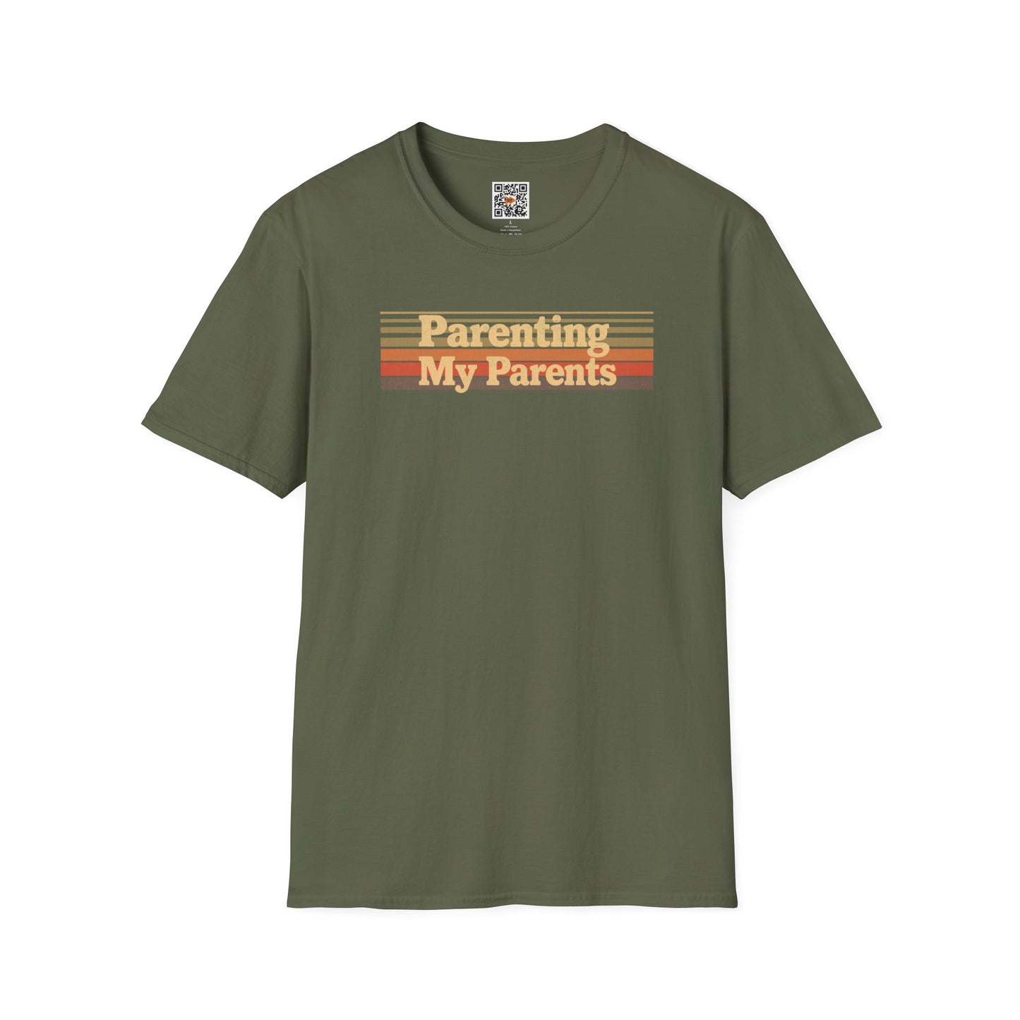 Parenting My Parents Retro T-Shirt — Personalize the Back (Caregiver Tee)