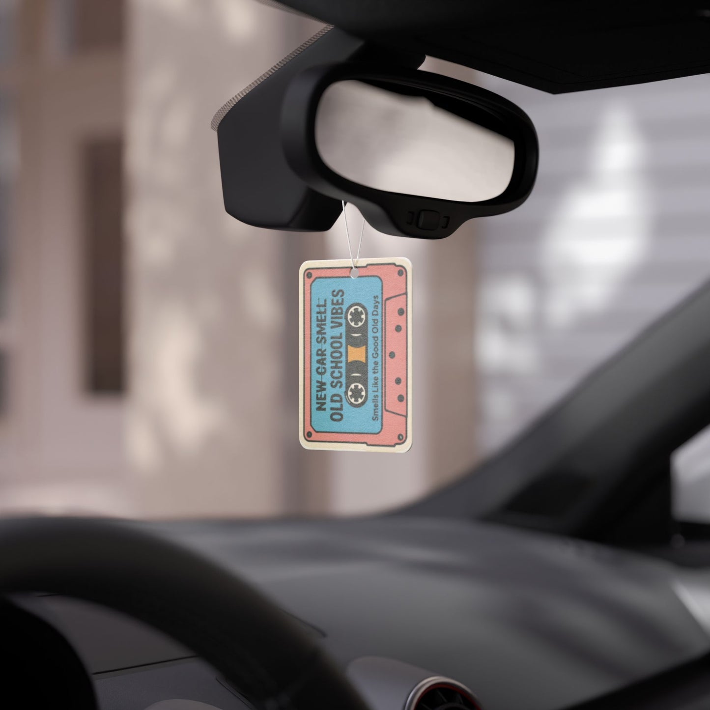 Car Air Freshener - Retro Cassette Tape Design 'Old School Vibes'