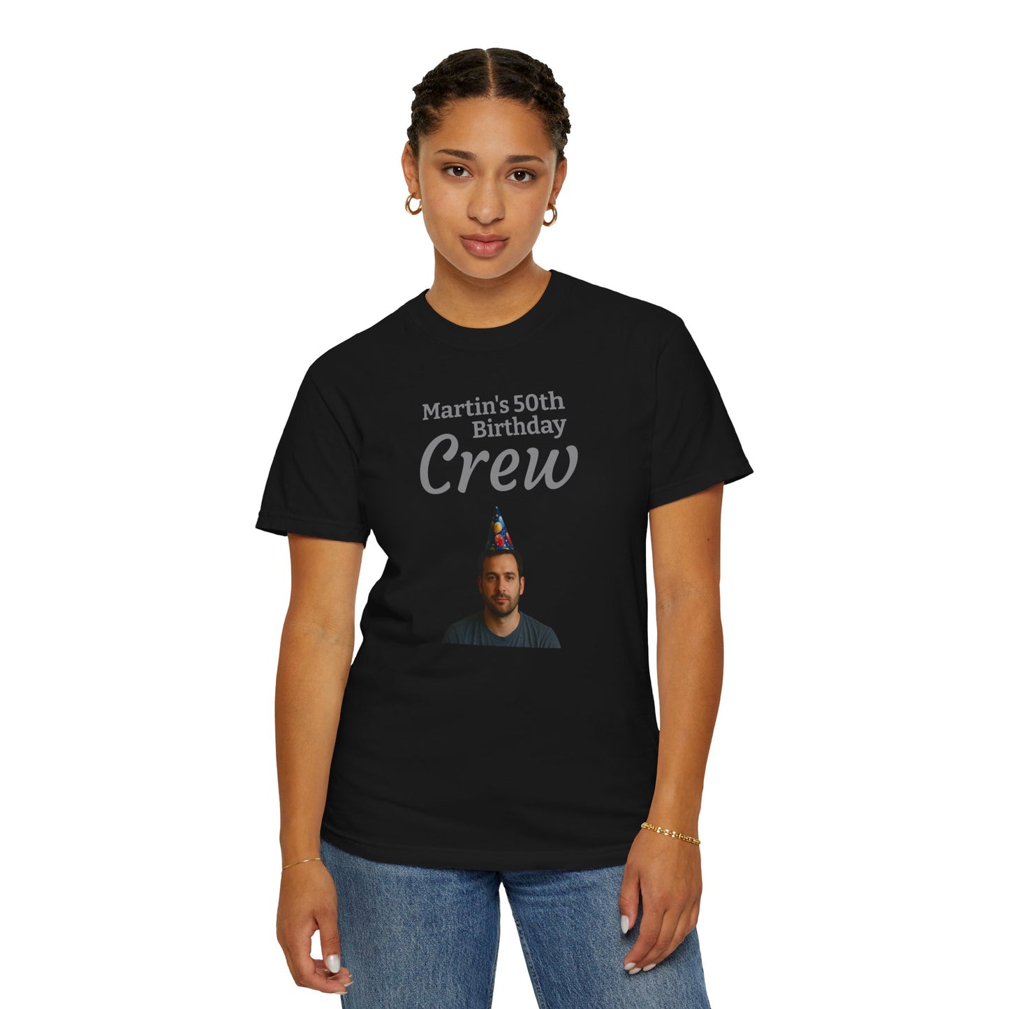 Personalized Birthday Photo T-Shirt — Custom Name & Message