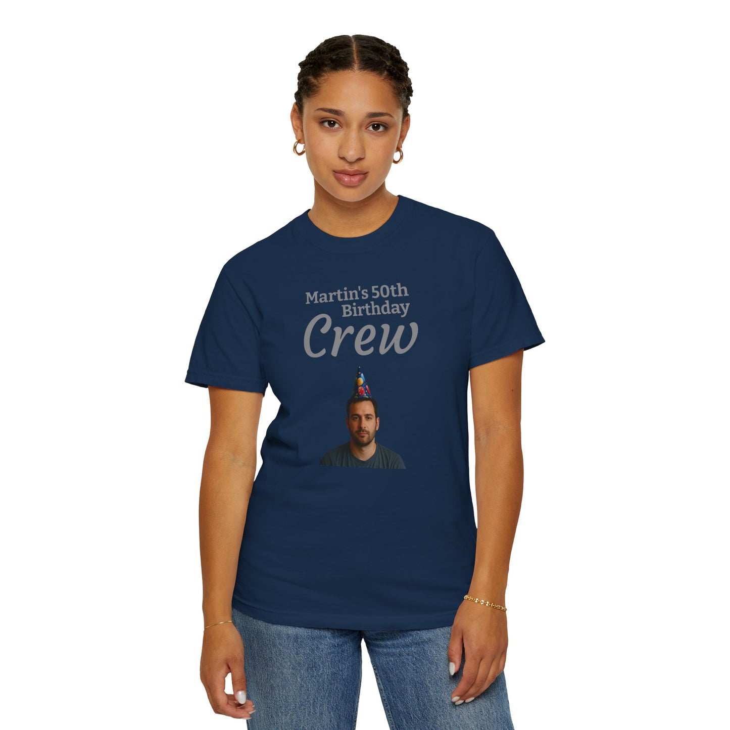 Personalized Birthday Photo T-Shirt — Custom Name & Message
