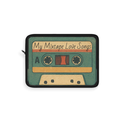 80s Cassette Laptop Sleeve — Personalized Mixtape Name, Retro Tech Gift for Geeks