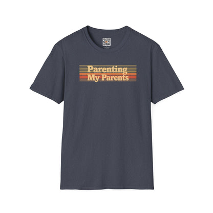 Parenting My Parents Retro T-Shirt — Personalize the Back (Caregiver Tee)