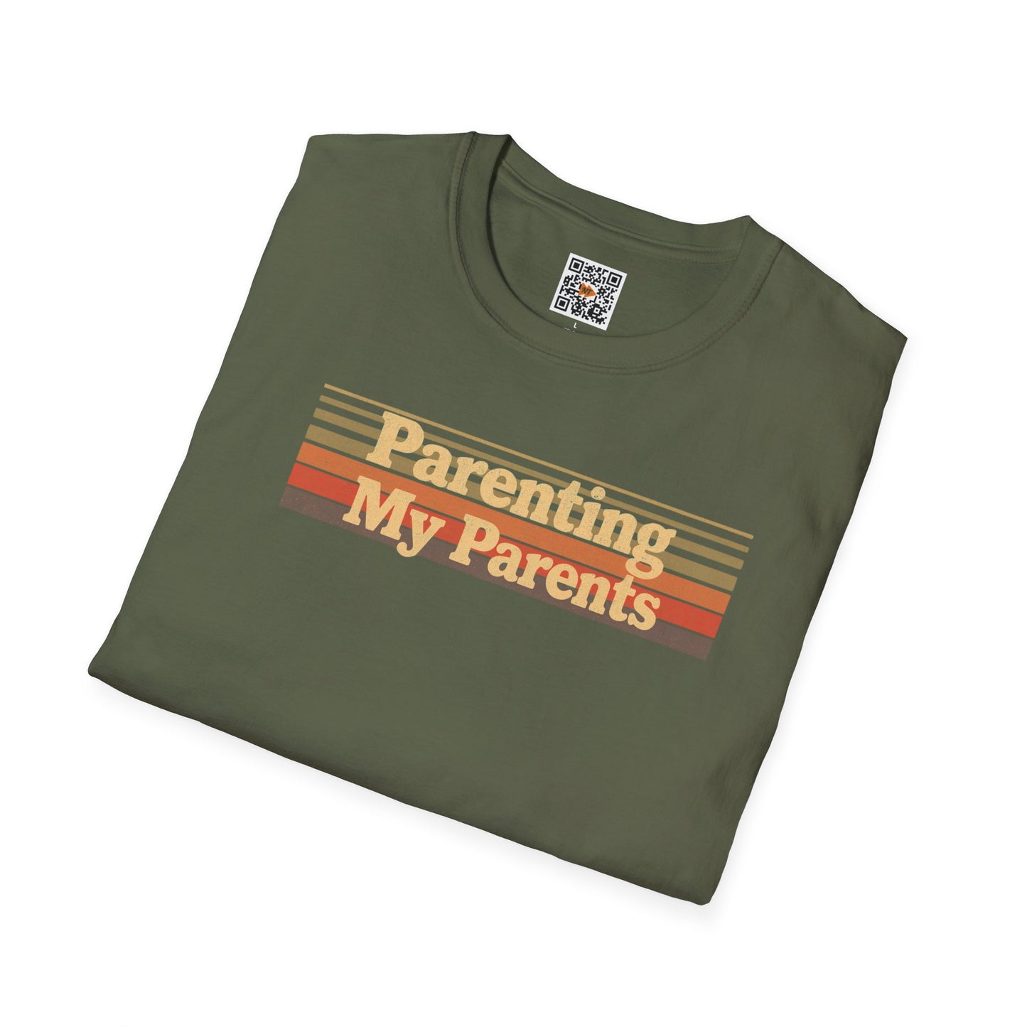 Parenting My Parents Retro T-Shirt — Personalize the Back (Caregiver Tee)