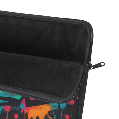 Personalize 'Word' Graffiti 90s Slang Laptop Sleeve — Funny Computer Keys Tech Accessory
