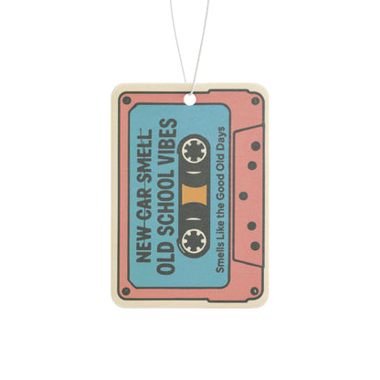 Car Air Freshener - Retro Cassette Tape Design 'Old School Vibes'