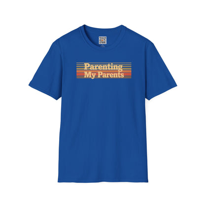 Parenting My Parents Retro T-Shirt — Personalize the Back (Caregiver Tee)