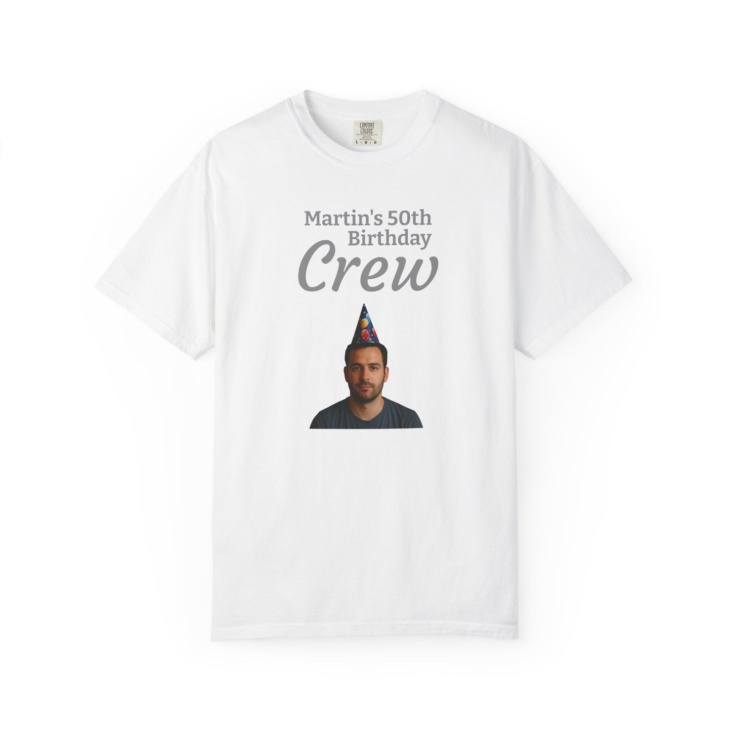 Personalized Birthday Photo T-Shirt — Custom Name & Message