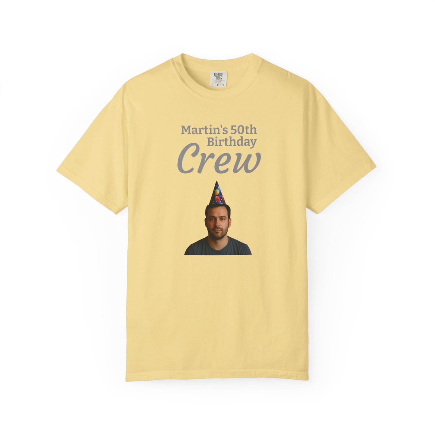 Personalized Birthday Photo T-Shirt — Custom Name & Message